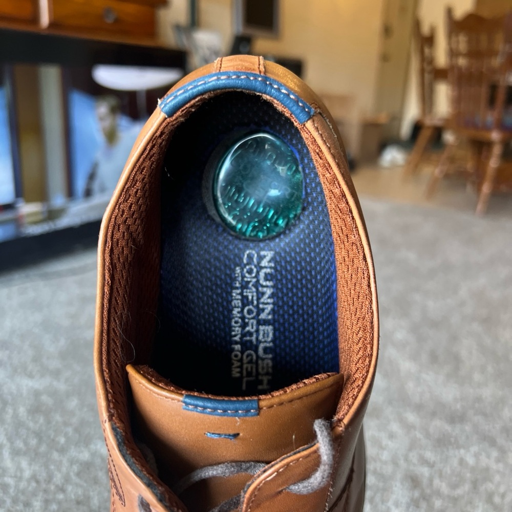 Nunn Bush Tan Leather Men's Oxfords Size 10.5 M value~99$ - Picture 7 of 10